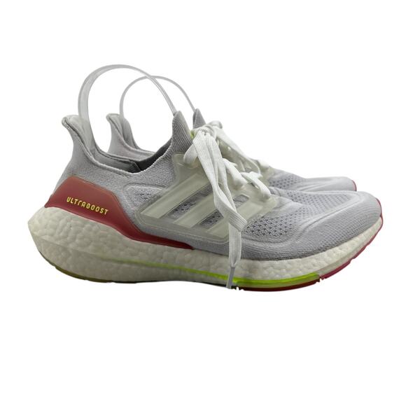 adidas Shoes - Adidas Womens 8 Shoes White Hazy Rose UltraBoost 21 Athletic Sneakers FY0416